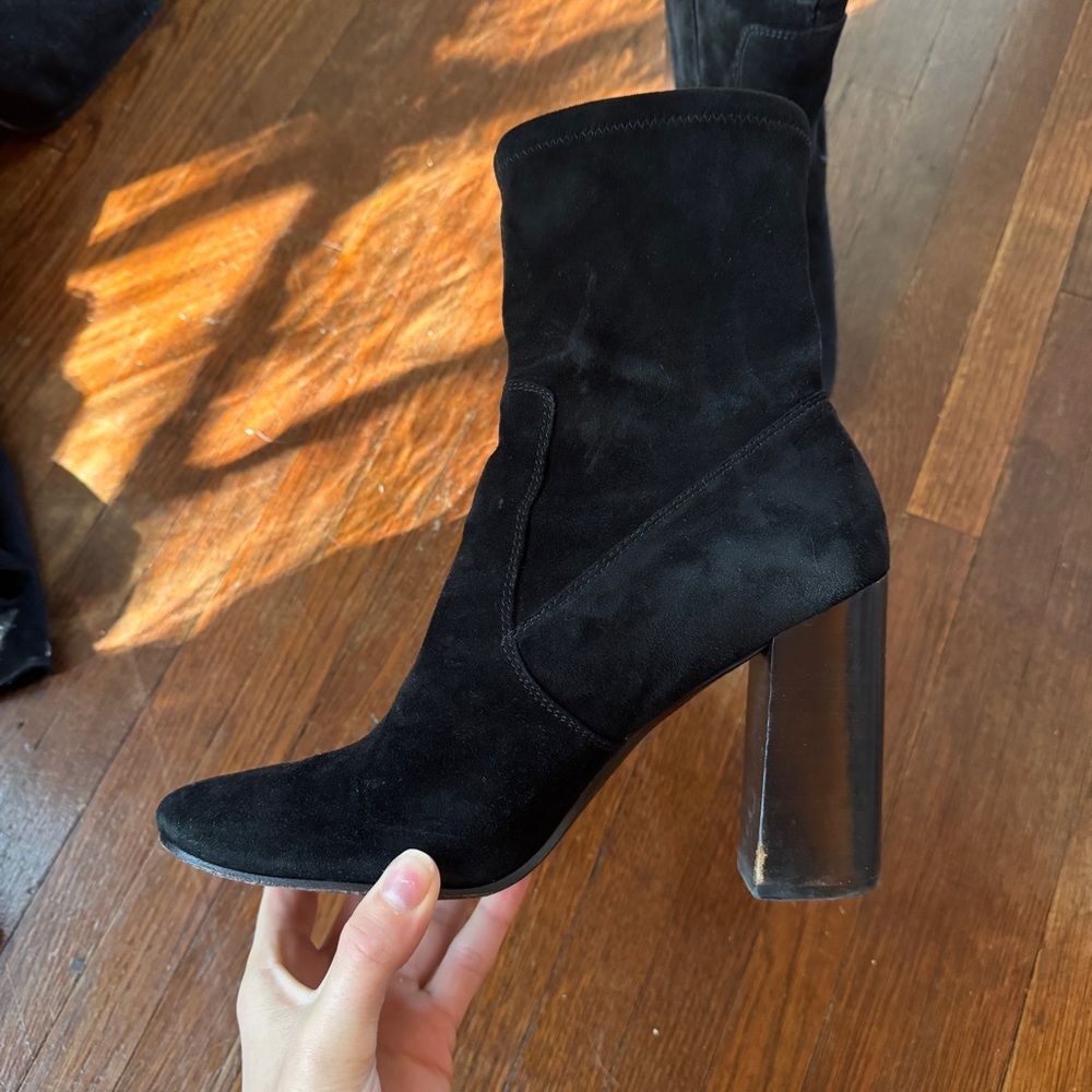 Elegant Black Suede Women's Boots